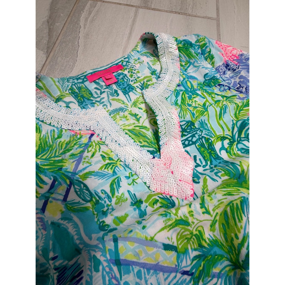 Lilly Pulitzer Renato Bohemian Queen Sequin Tunic Size S - Picture 5 of 9